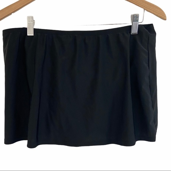 Bikini Tie Wrap Skirt Full Bottoms Black Sz 14 - Picture 2 of 5